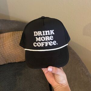 Dutch Bros Black Trucker Hat with White Text